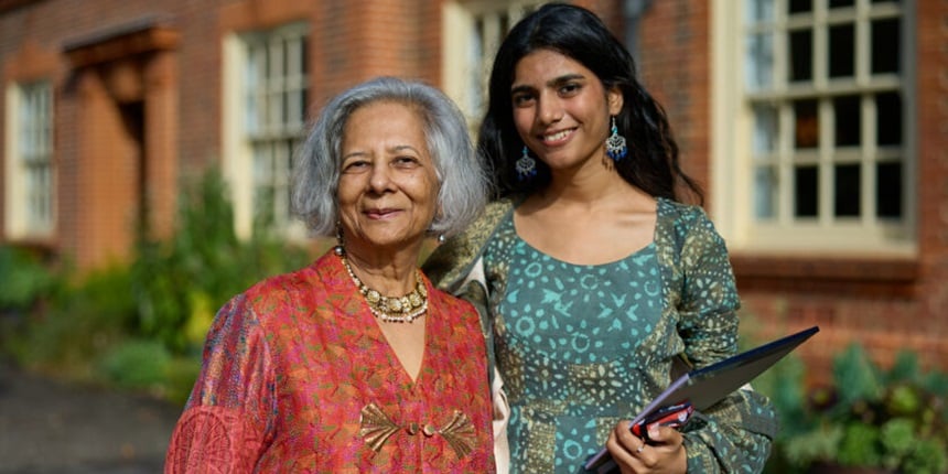 Somerville College, Oxford India centre announce scholarship for Indian students. (Image: Gita Piramal with awardee Sanjana Choudhary/official website)