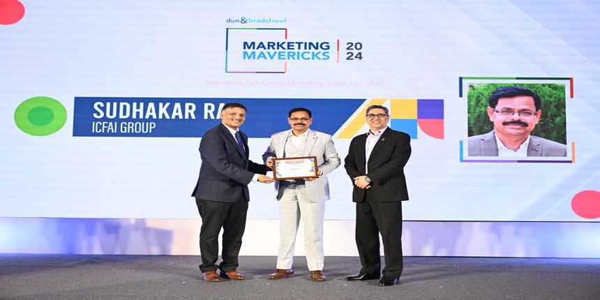 Sudhakar Rao recognized as one of the “Marketing Mavericks 2024”. (Image: ICFAI)