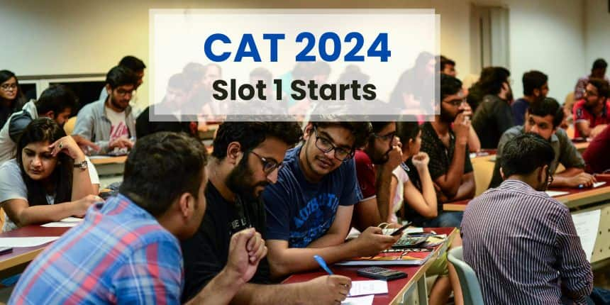 CAT 2024 exam slot 1 begins; question paper analysis soon. (Image: Careers360)