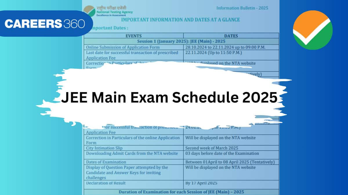 JEE Main 2025 Schedule for Session 2 Released by NTA - Check Latest Updates