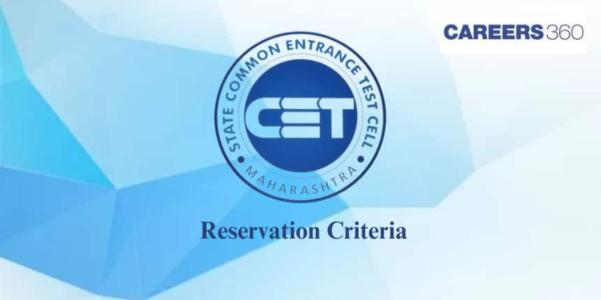 MHT CET 2025 Reservation Criteria for EWS, PwD, SC, OBC, General