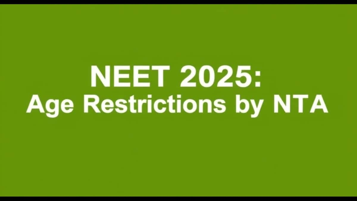 NEET Age Restriction 2025 by NTA: Age Limit For OBC, SC/ST, & General Category