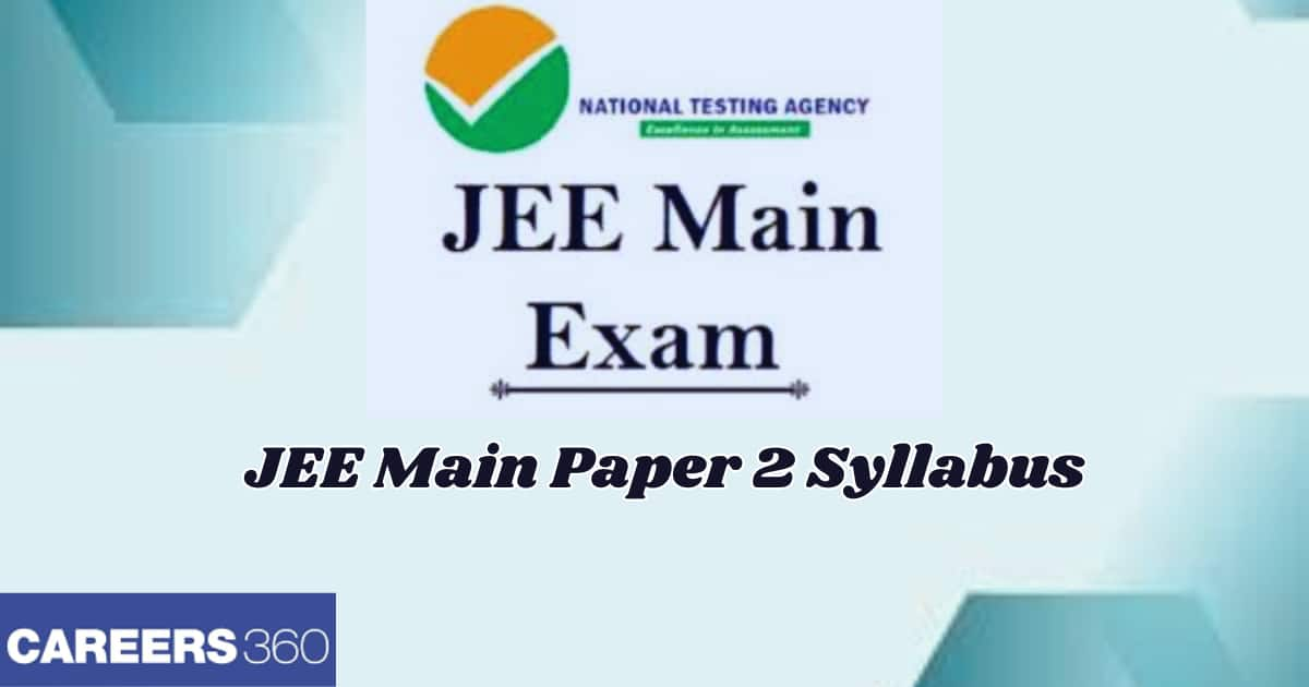 JEE Main Paper 2 Syllabus 2025 - Aptitude Test, Mathematics Detailed PDFs