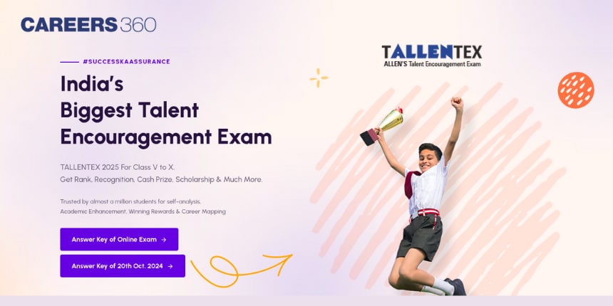 Allen Tallentex Answer Key 2025, Download TALLENTEX 2025 Answer Key Online/Offline Exam