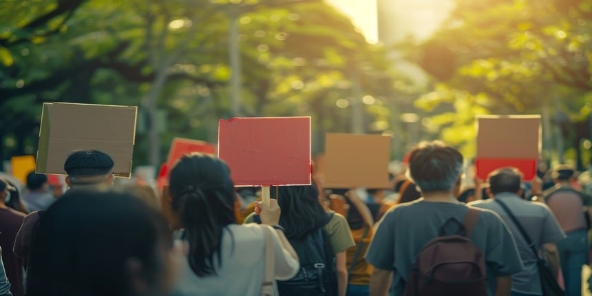 Student's protest at NEHU. (Image: Freepik)