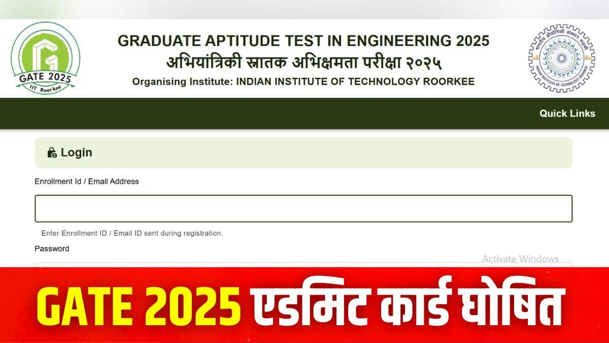 गेट 2025 परीक्षा 1, 2, 15 और 16 फरवरी को आयोजित की जाएगी। (इमेज-आधिकारिक वेबसाइट)