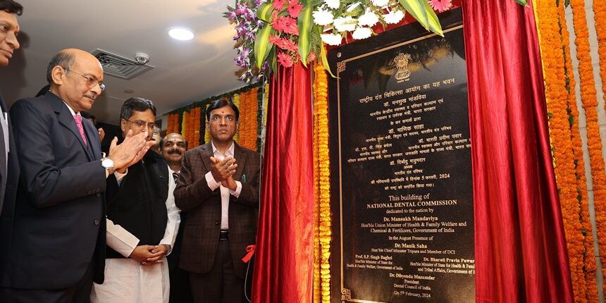 Mansukh Mandaviya inaugurates NDC, lays foundation stone of nursing colleges. (Image: Official X account/Mansukh Mandaviya)