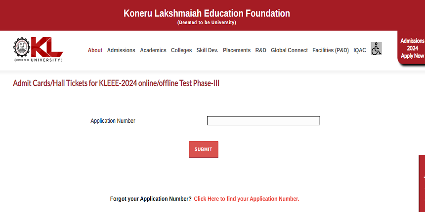 KLEEE exam 2024 to be held on March 30 and 31. (Image: kluniversity.in/Official website)
