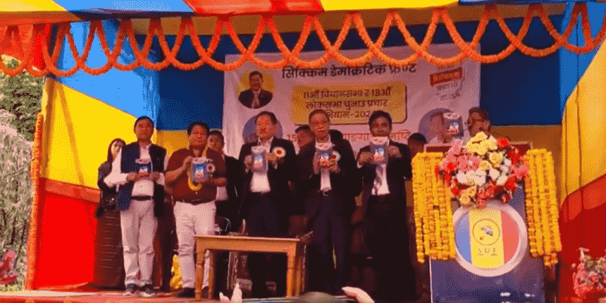 SDF releases manifesto for LS Polls 2024. (Image: Screengrab of video/PTI X account)