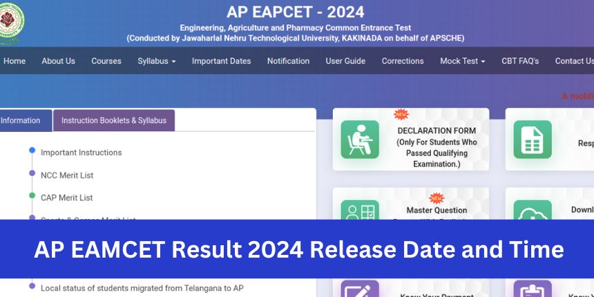 AP EAMCET 2024 Results Announced: Direct Link to Download Scorecard
