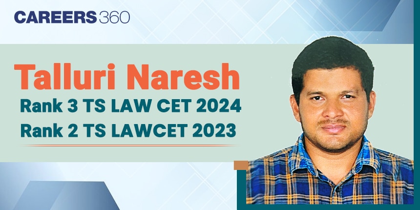 “A legal case against family made me pursue law” - TS LAWCET 2024 Topper Talluri Naresh, Rank 3