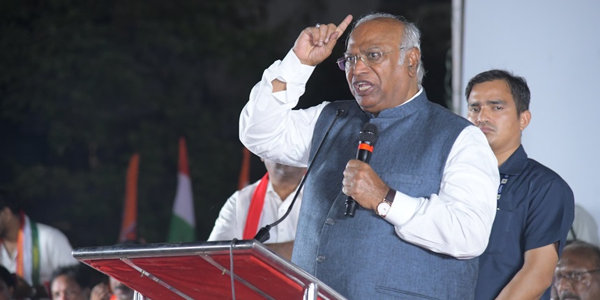 UGC NET cancelled; Congress attacks Modi government. (Image: Mallikarjun Kharge/official X account)