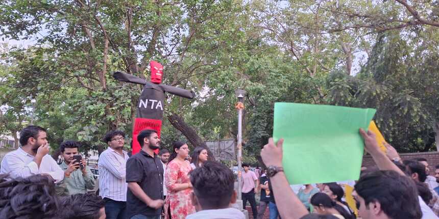ABVP protests against NTA over examination irregularities. (Image: ABVP)