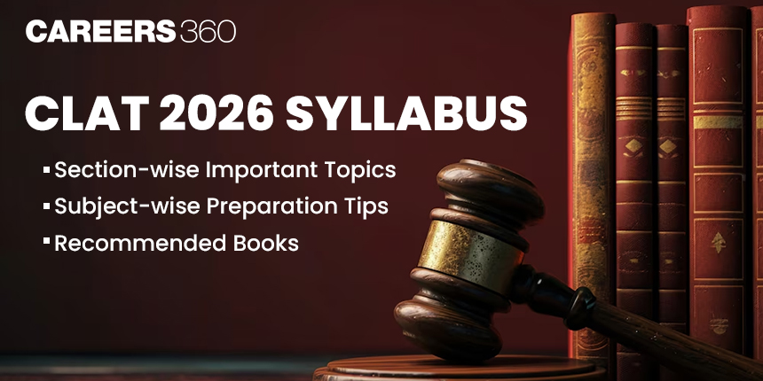 CLAT Syllabus 2026 - Subjects wise Syllabus & Exam Pattern, Topics, Books