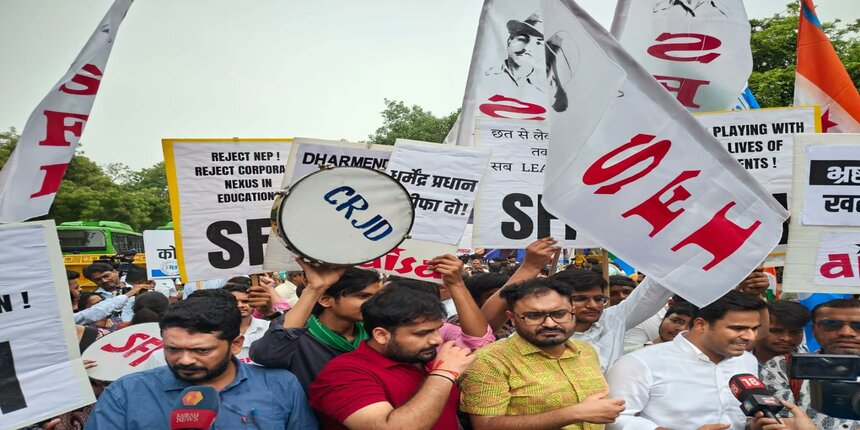 The students' body state unit also organised several protest rallies in other parts of West Bengal on the issue throughout the day. (Image: official X account/ SFI)