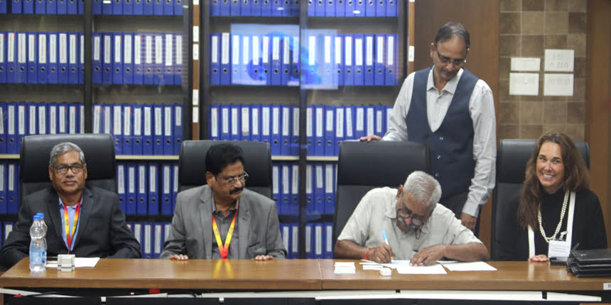 ICFAI Law School signs agreement with two US Law Schools. (Image: ICFAI officials)