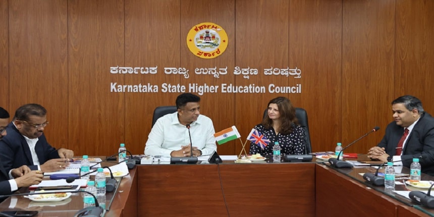 Karnataka state education minister MC Sudhakar today inaugurated ‘Freemium Digital Library Wall’ at Bangalore City University today. (Image: X/ @drmcsudhakar)