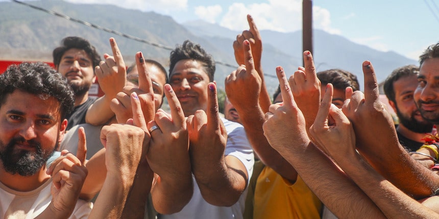 Jammu and Kashmir Legislative Assembly Elections 2024: Young voters in Kishtwar (Image: PTI)