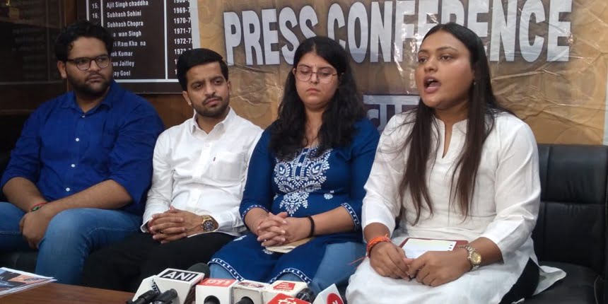 ABVP holds press conference ahead of DUSU polls. (Image: ABVP/official X account)