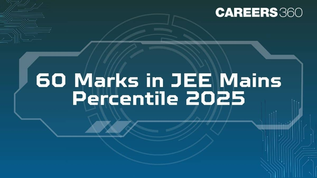 60 Marks in JEE Mains Percentile 2025 - Check Expected Rank