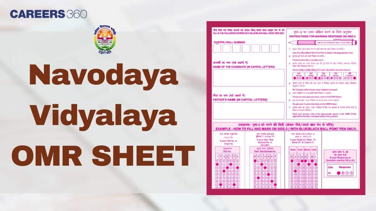 Navodaya Vidyalaya OMR Sheet 2025 Out, JNV Class 6 OMR Sheet Download PDF