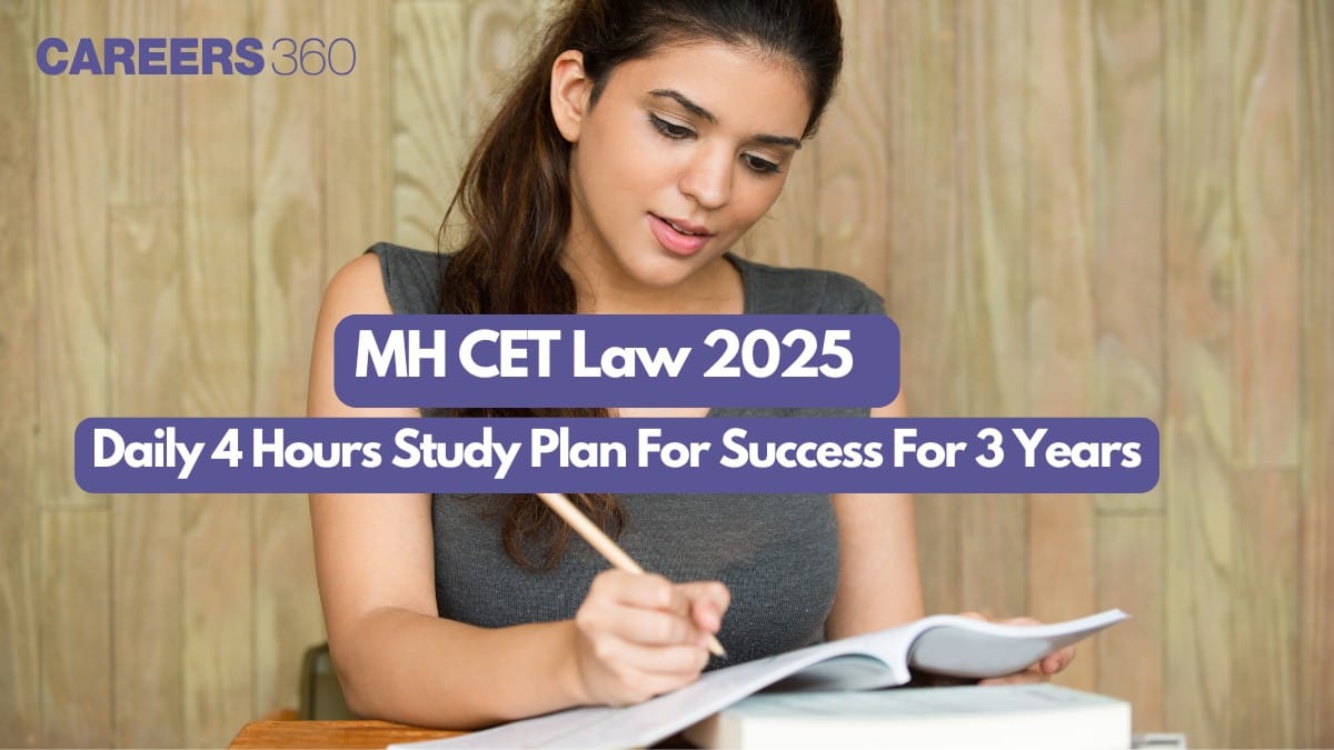 MH CET Law 2025 - Daily 4 Hours Study Plan For Success For 3 Years