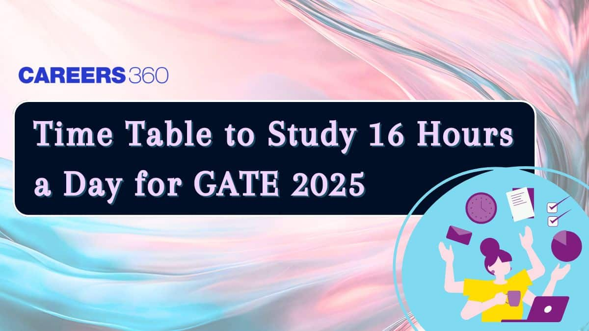 GATE 2025 Time Table to Study 16 Hours a Day - Tip to Crack Exam