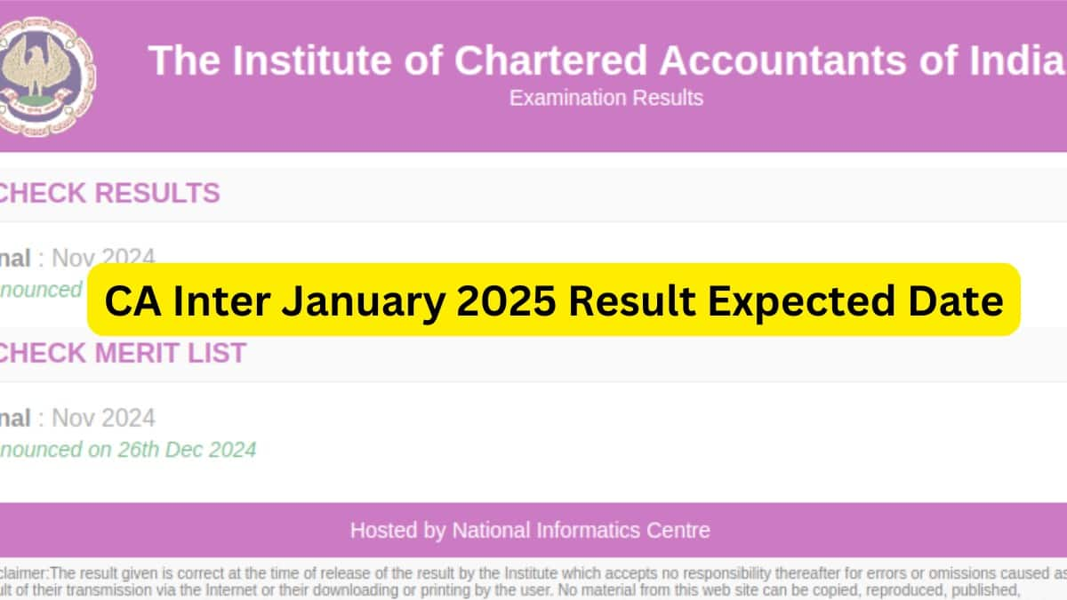 CA Inter January 2025 Result Date: Check expected release date