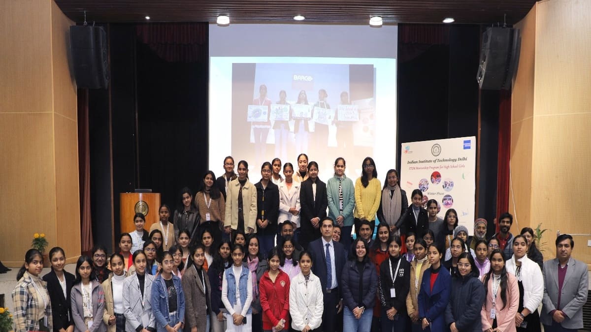 Third Batch of IIT Delhi’s STEM Mentorship program for high school girls. (Image source: Official)