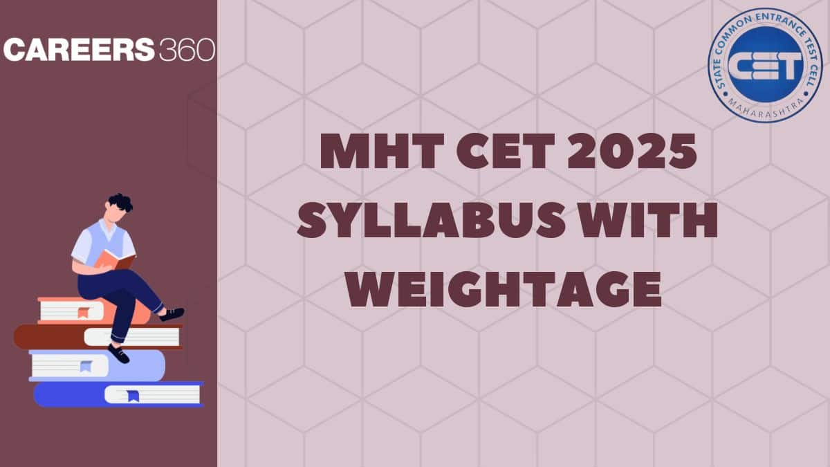 MHT CET 2025 Syllabus with Weightage PCM and PCB - Important Topics