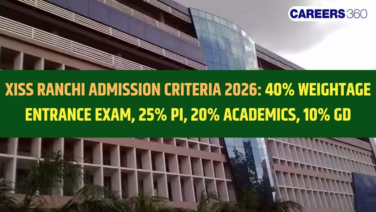 XISS Ranchi MBA Admission Criteria 2026: 40% Weightage Entrance Exam Marks, 25% PI, 20% X/XII/Grad Marks
