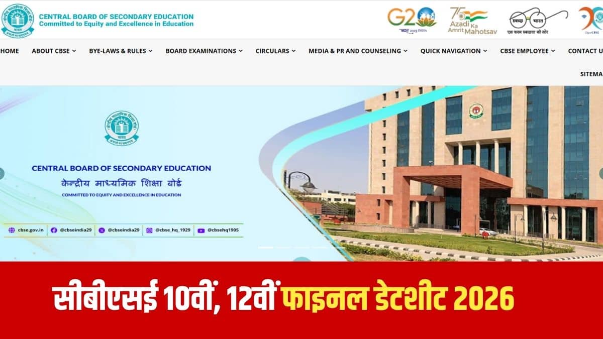 पहली बार सीबीएसई डेट शीट परीक्षाओं के आरंभ होने से लगभग 110 दिन पहले जारी की गई है। (आधिकारिक वेबसाइट)