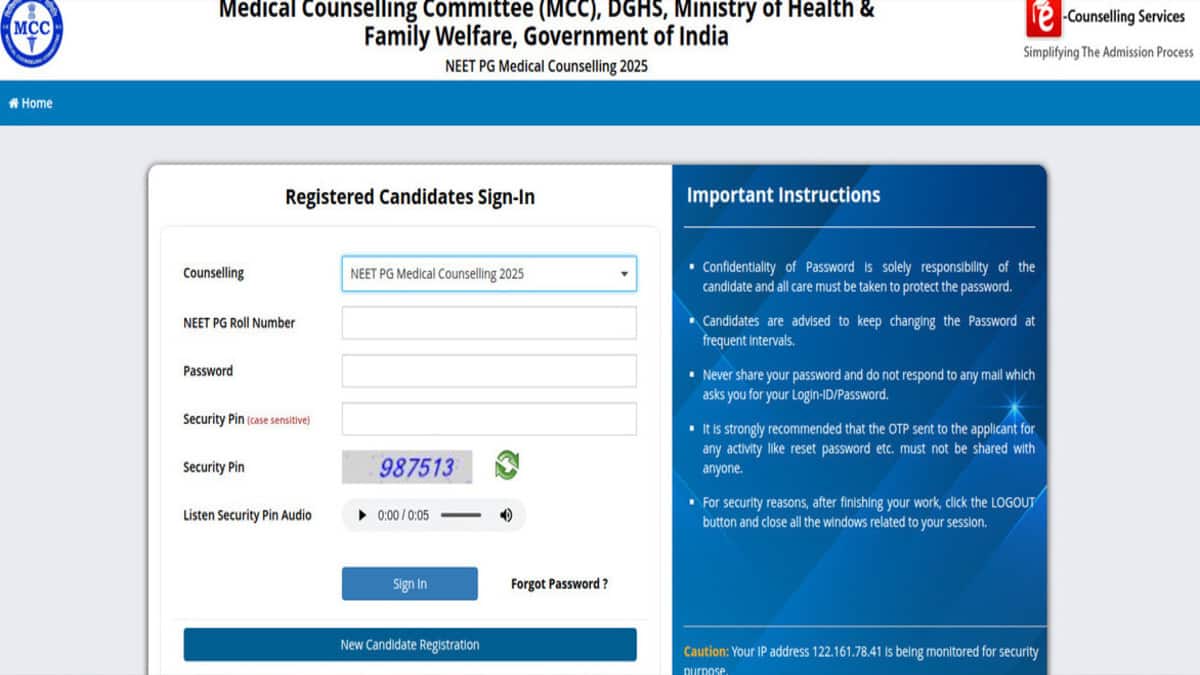 NEET PG Counselling 2025 LIVE: MCC choice filling link active at mcc.nic.in; NBEMS case pending in SC