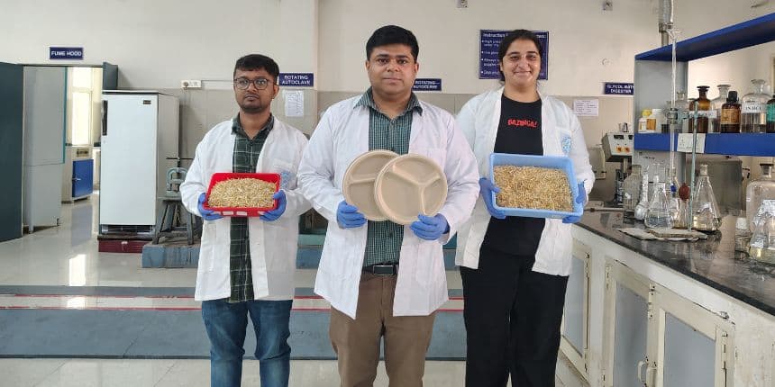 पीएचडी छात्रा जैस्मीन कौर और पोस्ट-डॉक्टरल शोधकर्ता डॉ राहुल रंजन ने मोल्डेड टेबलवेयर के विकास में महत्वपूर्ण भूमिका निभाई। (स्त्रोत-प्रेस रिलीज)