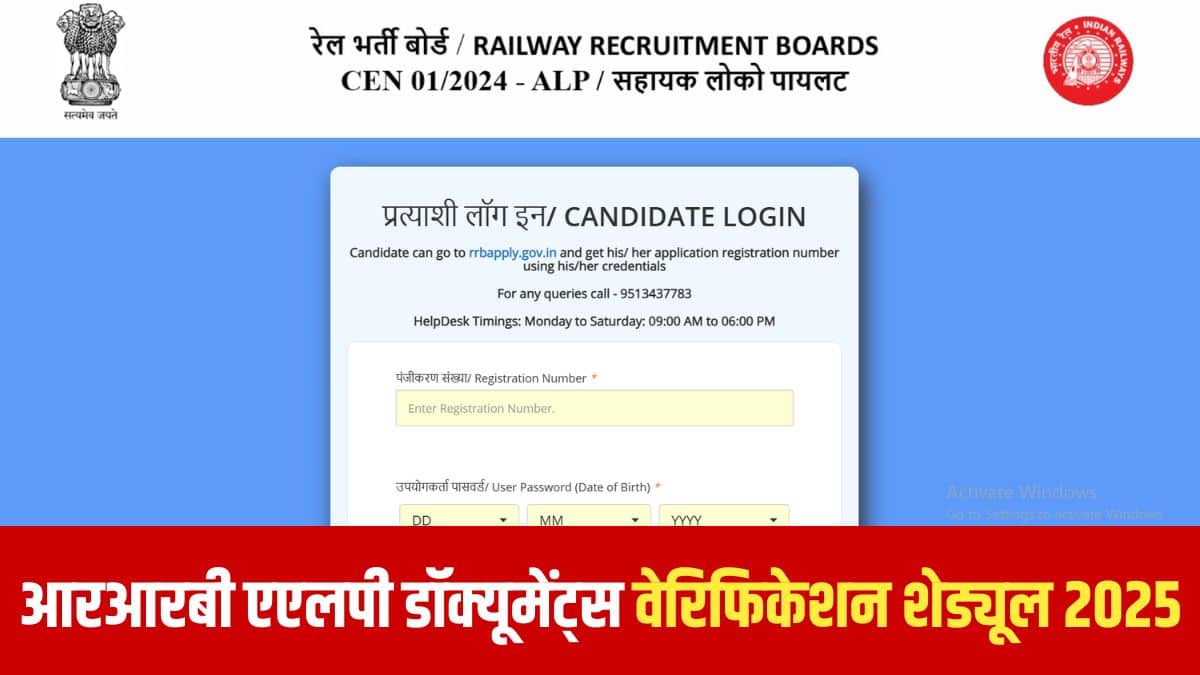 सभी क्षेत्रीय आरआरबी के लिए दस्तावेज सत्यापन की तिथियां अलग-अलग हैं। (आधिकारिक वेबसाइट)