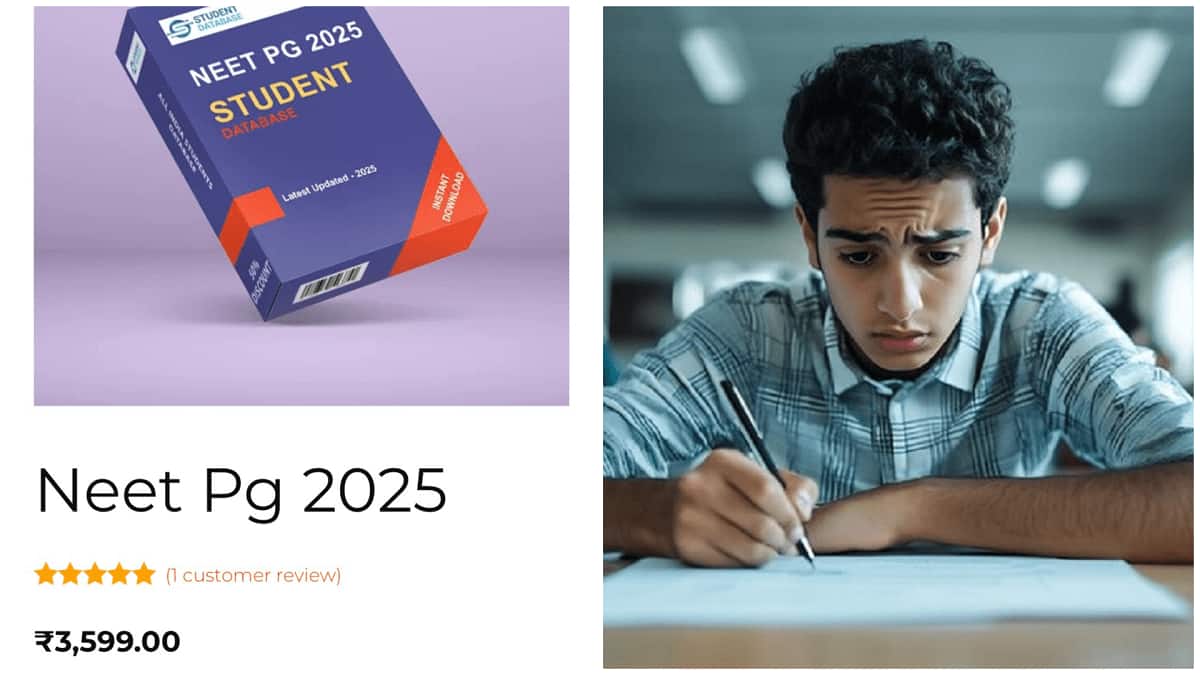 NEET PG student database 2025 is being "sold" online for Rs 3,599. (Image: X/ Freepik)