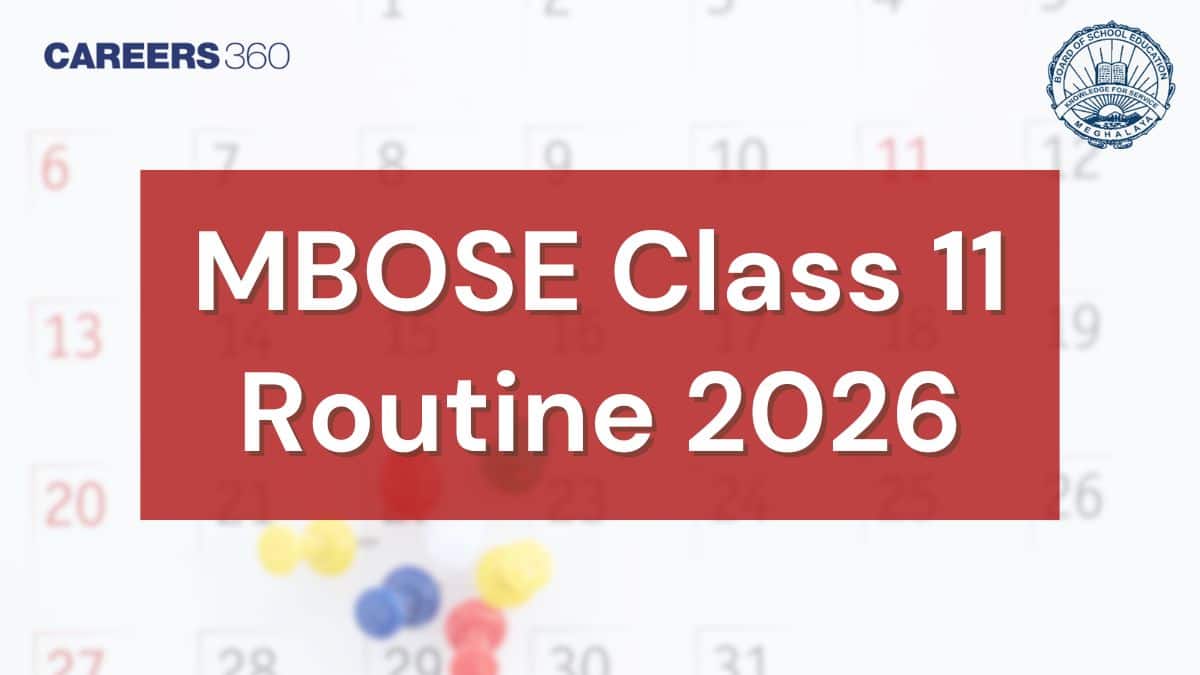 MBOSE Class 11 Routine 2026 Out, Meghalaya Board 11th Time Table PDF (Released on Oct 31)