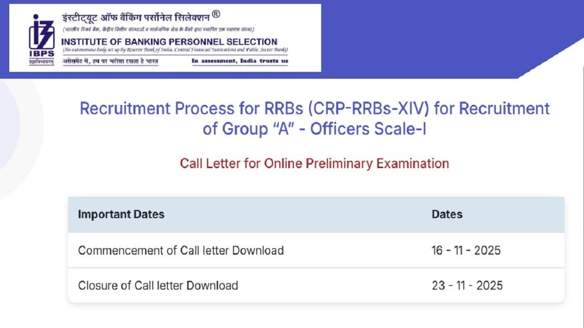IBPS mock test link 2025 for group A officer scale 1 exam. (Image: IBPS/ Official website)