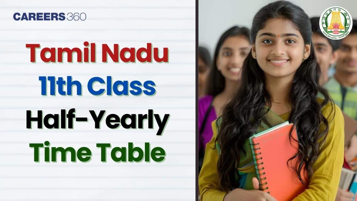 Tamil Nadu 11th Half Yearly Time Table 2025-26 Out, Download HSC 1st Year Half Yearly Exam Dates Here