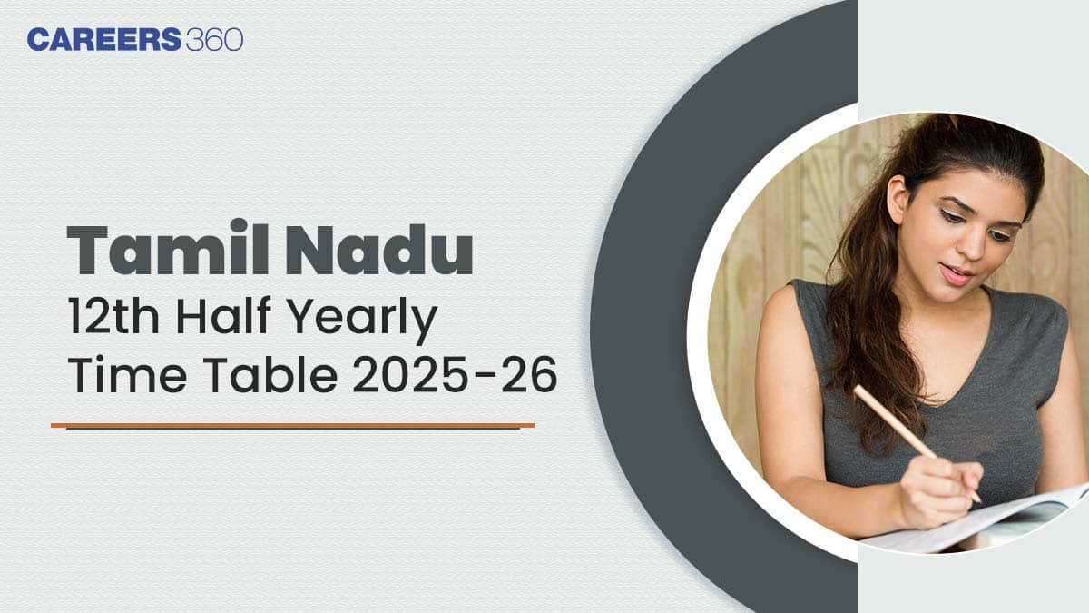 Tamil Nadu 12th Half Yearly Time Table 2025-26 Out; Check TN HSC Half Yearly Exam Dates