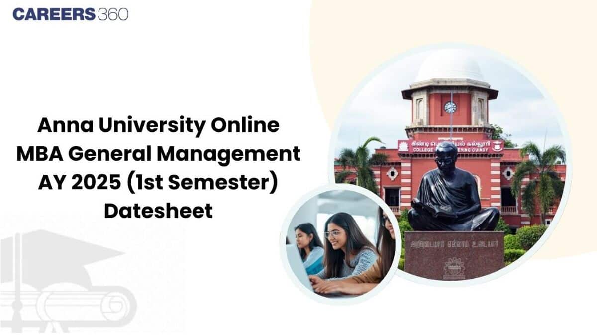 Anna University Online MBA General Management AY 2025 (1st Semester) Datesheet
