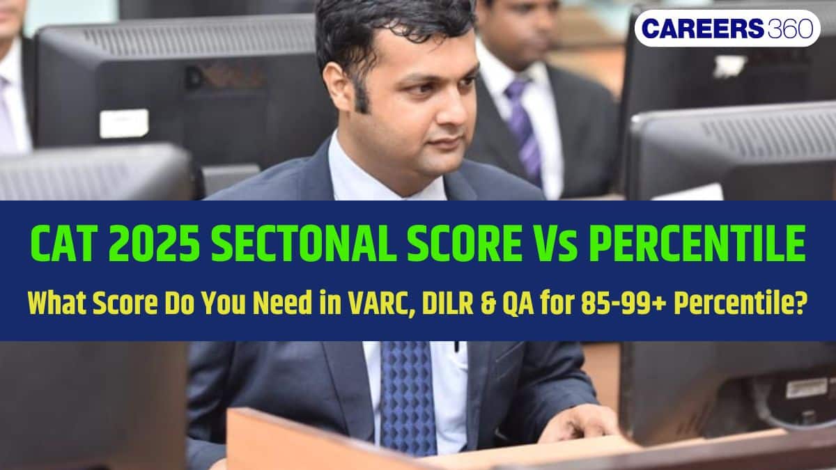 CAT Section-wise Marks vs Percentile 2025: How Much Score Do You Need in VARC, DILR & QA for 85-99+ Percentile