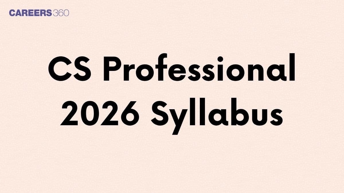 CS Professional 2026 Syllabus: Group 1 & 2 Paper-wise Syllabus