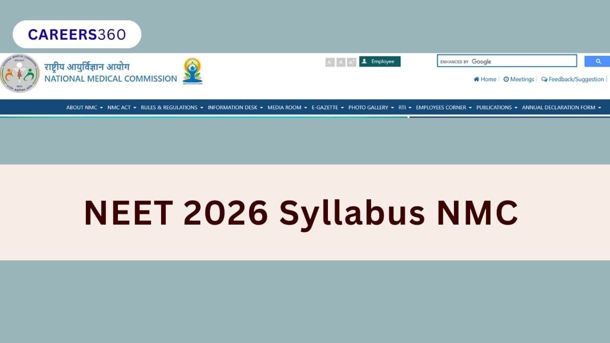 NMC NEET UG Syllabus 2026 (Released), Download Official PDF