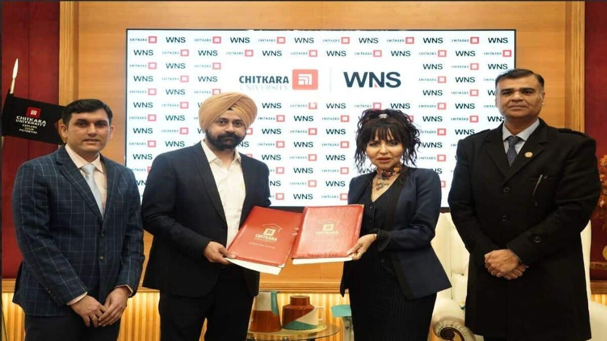 Chitkara Business School launches WNS Centre of Excellence in Banking and Financial Services Academy for fintech students. (Image source: Official)