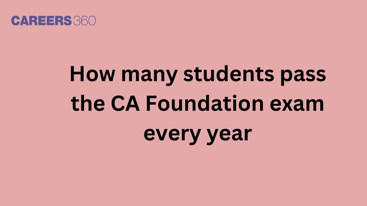 How many students pass the CA Foundation exam every year? - Check in details