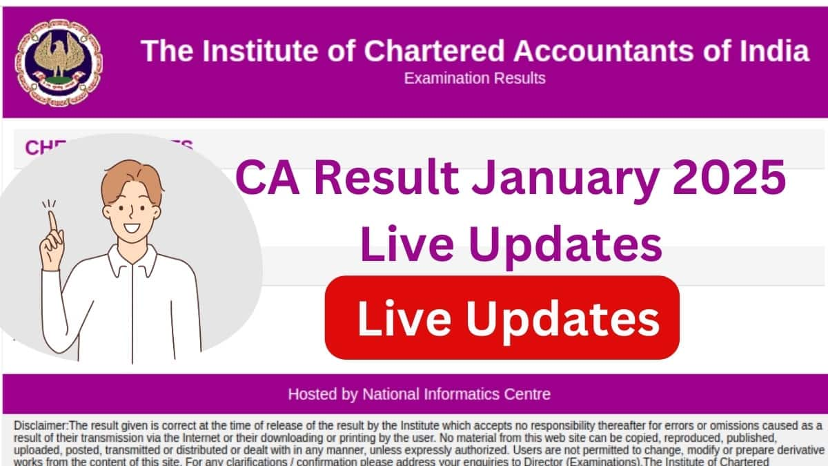 ICAI CA Result Jan 2025 Live Updates for Foundation and Inter: Check result time, direct link, toppers