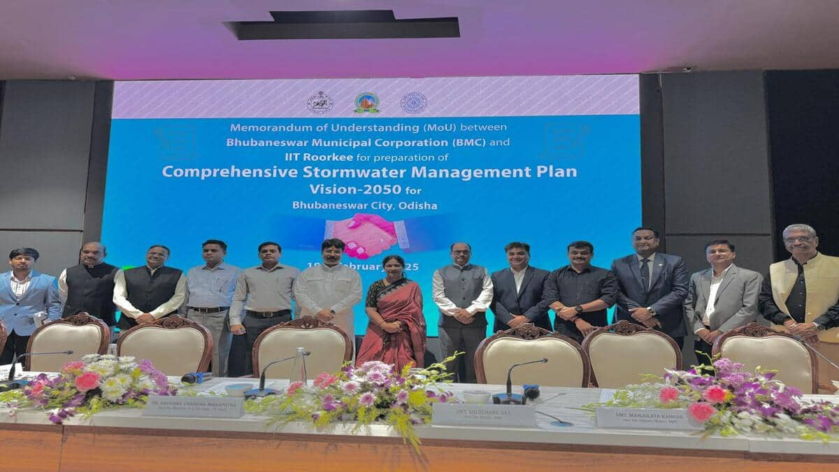 IIT Roorkee Bhubaneswar municipal corporation collaborate for stormwater management. (Image: IIT-R officials)