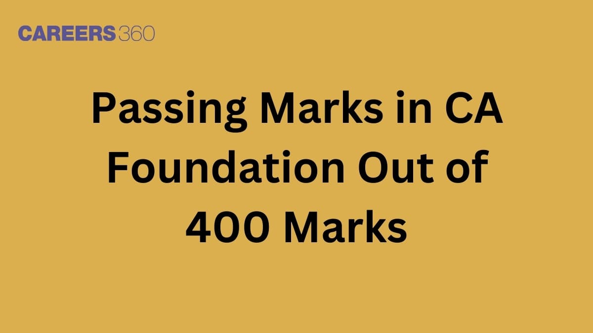 Passing Marks in CA Foundation Out of 400 Marks