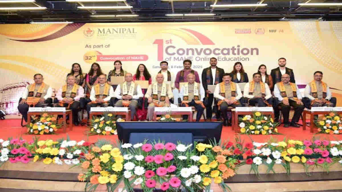 MAHE hosts convocation ceremony for batch of online students. (Image: MAHE)